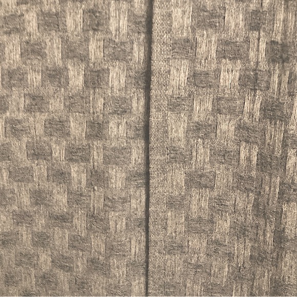 Pendleton Accessories - Pendleton Wool Large Wrap, Muted Checkerboard Woven, Neutral Gray. 88”L, 28”W.